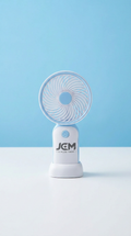 C Plus Tech F3 Fan — Digital Display, Pink & Navy
